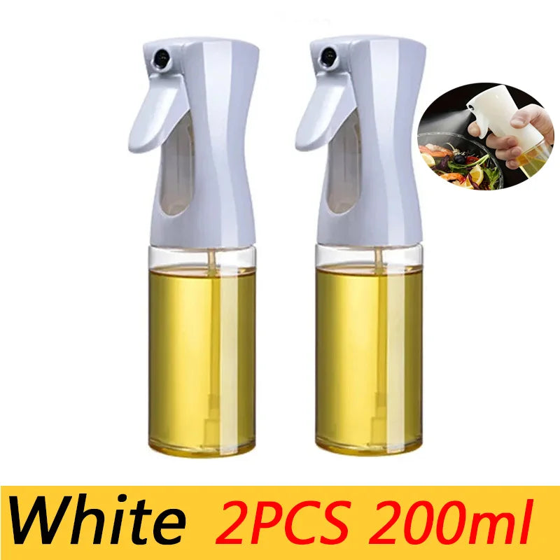 200/300/500mlOil Spray Plastic Household Kitchen Oil Spray Bottle Or Oil Brush Nebulizing Mist Filling Cooking Dual Use BBQ