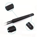 6pcs Precision Long Tweezers Set ESD Anti-Static Stainless SteelTweezers Repair Tools For Electronics Repair Soldering Craft