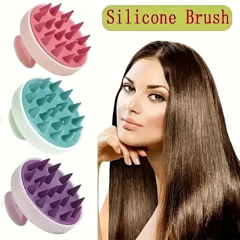 Silicone Head Scalp Massage Comb Hair Washing Brush Soft Scalp Massager for Hair Growth Shampoo Brush Shower Comb Hair Care