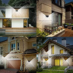 Solar Powered 100 LED Motion Sensor Wall Light, Waterproof Outdoor Security Lamp for Garden, Fence, Yard, Pathway Decoration