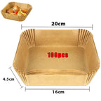 Air Fryer Paper 100pcs Disposable Air Frying Baking Paper Round Square Air Fryer Liners Baking Paper Air Fryer Accessories 50pcs