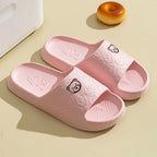 Rafford Bear Print Slides Soft Non-Slip Quick-Dry Unisex Sandals for Home Bathroom Dorm Couples Summer Shoes