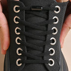 1 Pair Non-Removable Shoelaces Capsule Buckle Elastic Design for Fashionable Board and Sports Shoes