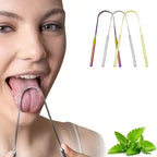 Outils de soins oraux en acier inoxydable, Brosse de langue de mauvaise haleine