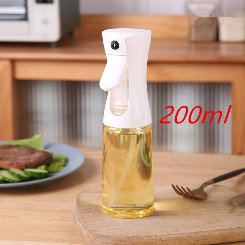 200/300/500mlOil Spray Plastic Household Kitchen Oil Spray Bottle Or Oil Brush Nebulizing Mist Filling Cooking Dual Use BBQ