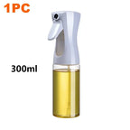200/300/500ml Oil Spray Plastic Household Kitchen Oil Spray Bottle Or Oil Brush Nebulizing Mist Filling Cooking Dual Use BBQ