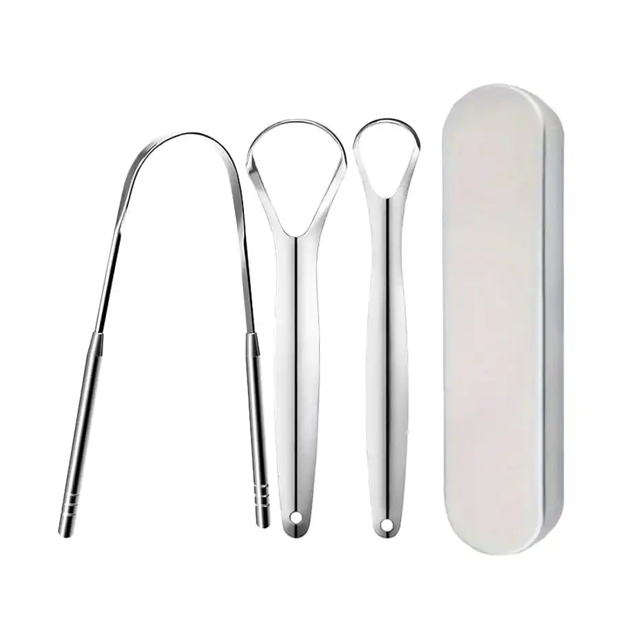 Outils de soins oraux en acier inoxydable, Brosse de langue de mauvaise haleine