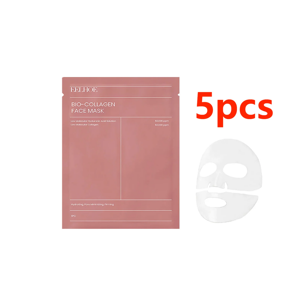 1/5/10PCs Bio Collagen Face Mask Shrink Pores Deep Hydrating Overnight Mask Moisturizing Refreshing Brightening Face Skin Care