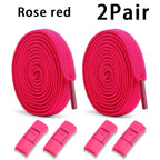 Elastic Laces Sneakers Tennis No Tie Shoe laces Lock Shoelaces without ties Kids Adult Shoelace Shoes Accessories 1Pair/2Pair