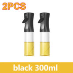 200/300/500ml Oil Spray Plastic Household Kitchen Oil Spray Bottle Or Oil Brush Nebulizing Mist Filling Cooking Dual Use BBQ