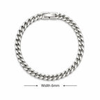 Stainless Steel Braided Double Row Front and Rear Fish Scale Alloy Magnetic Buckle Bracelet with Keel Jewelry New Model