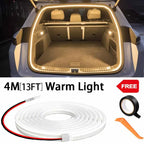 Car high brightness trunk lighting ambient light interior decoration LED wiring free automatic sensing tailgate light strip