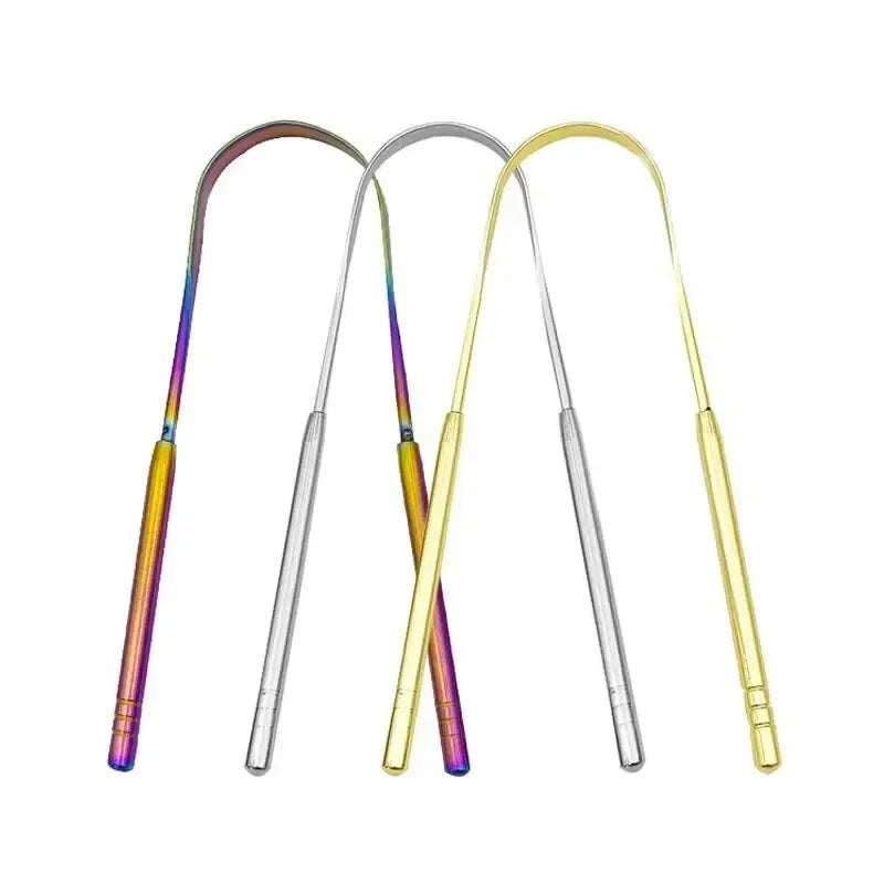Outils de soins oraux en acier inoxydable, Brosse de langue de mauvaise haleine