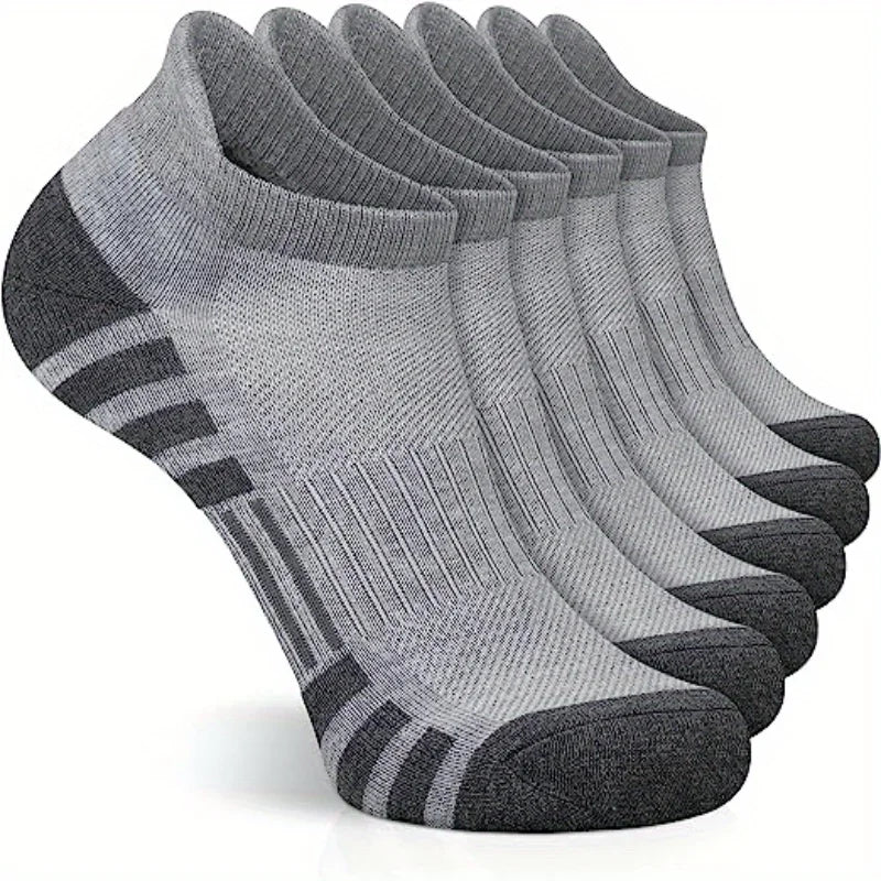 3 Pairs Ankle Athletic Running Socks Cushioned  Breathable Low Cut Sports Tab Socks For Men And Women