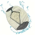Fluffy Fiber Shoe Washing Bag 360° Surround Cleaning Reusable Durable Machine-Washable Laundry Bag with Zipper Closure (1pc)