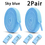Elastic Laces Sneakers Tennis No Tie Shoe laces Lock Shoelaces without ties Kids Adult Shoelace Shoes Accessories 1Pair/2Pair