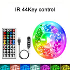 RGB LED Strip Light 1-40m with Music Sync, 44-Key Remote & APP Control, 5V USB Flexible Tape for Home TV Backlight Decor