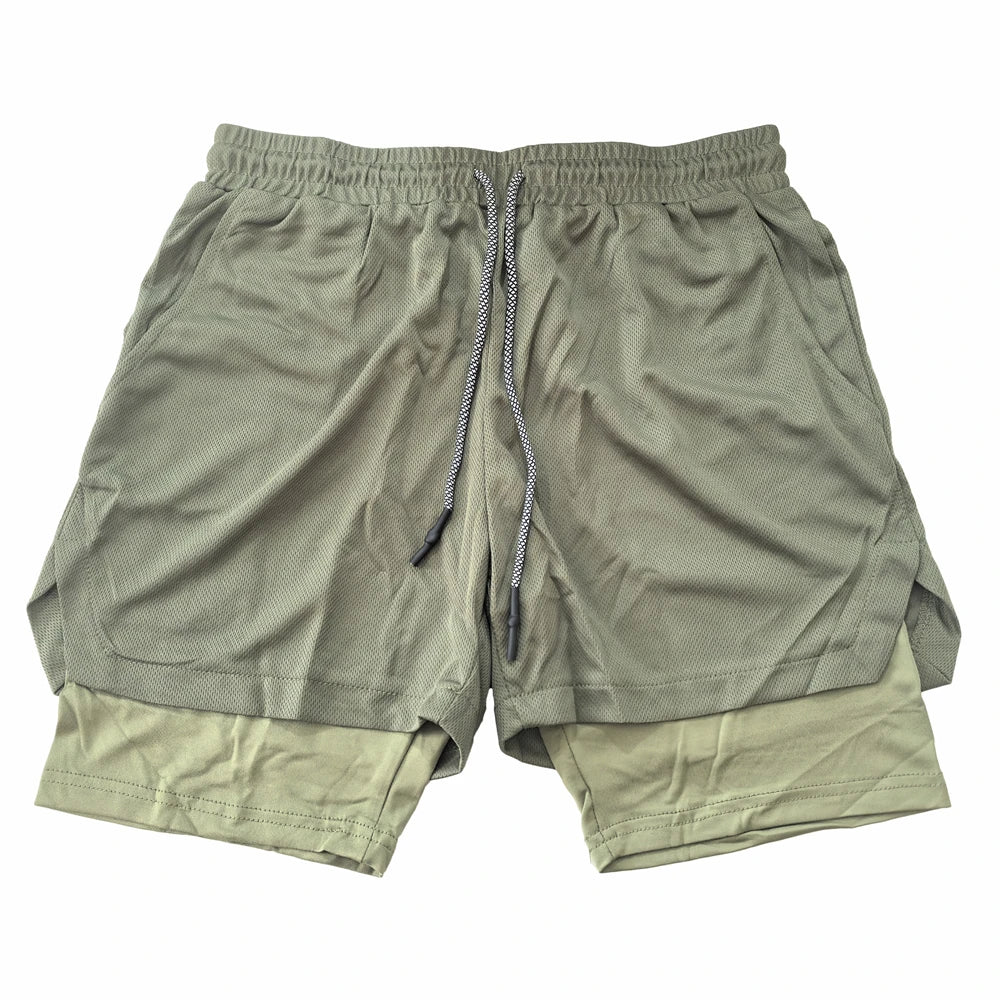 Camo Running Shorts Men Gym Sports Shorts 2 In 1 Quick Dry Workout Training Gym Fitness Jogging Short Pants Summer Men Shorts