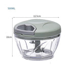 Kitchen Householde Manual Garlic Press Multi-function Grinding Chopper Food Vegetables Cutter Meat Kitchen Gadgets Masher Tool