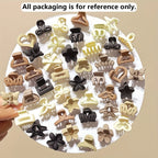 5/10/20/30pcs Beige Mixed Pack Small Clips, Cute Girl Accessories - Perfect for Daily Use, Special Occasions, or Travel Gifts