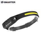 6 Modes LED Induction Headlamp COB Sensor Head Lamp Rechargeable Built-in Battery Flashlight Outdoor Work Lighting Headlights