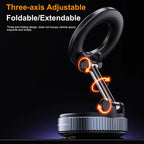 K007 Strong Magnetic Car Phone Holder Foldable Design 360° Adjustable Vacuum Mount for Car/Desk/Bathroom/Universal Use Holder