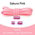 1 Pair Non-Removable Shoelaces Capsule Buckle Elastic Design for Fashionable Board and Sports Shoes