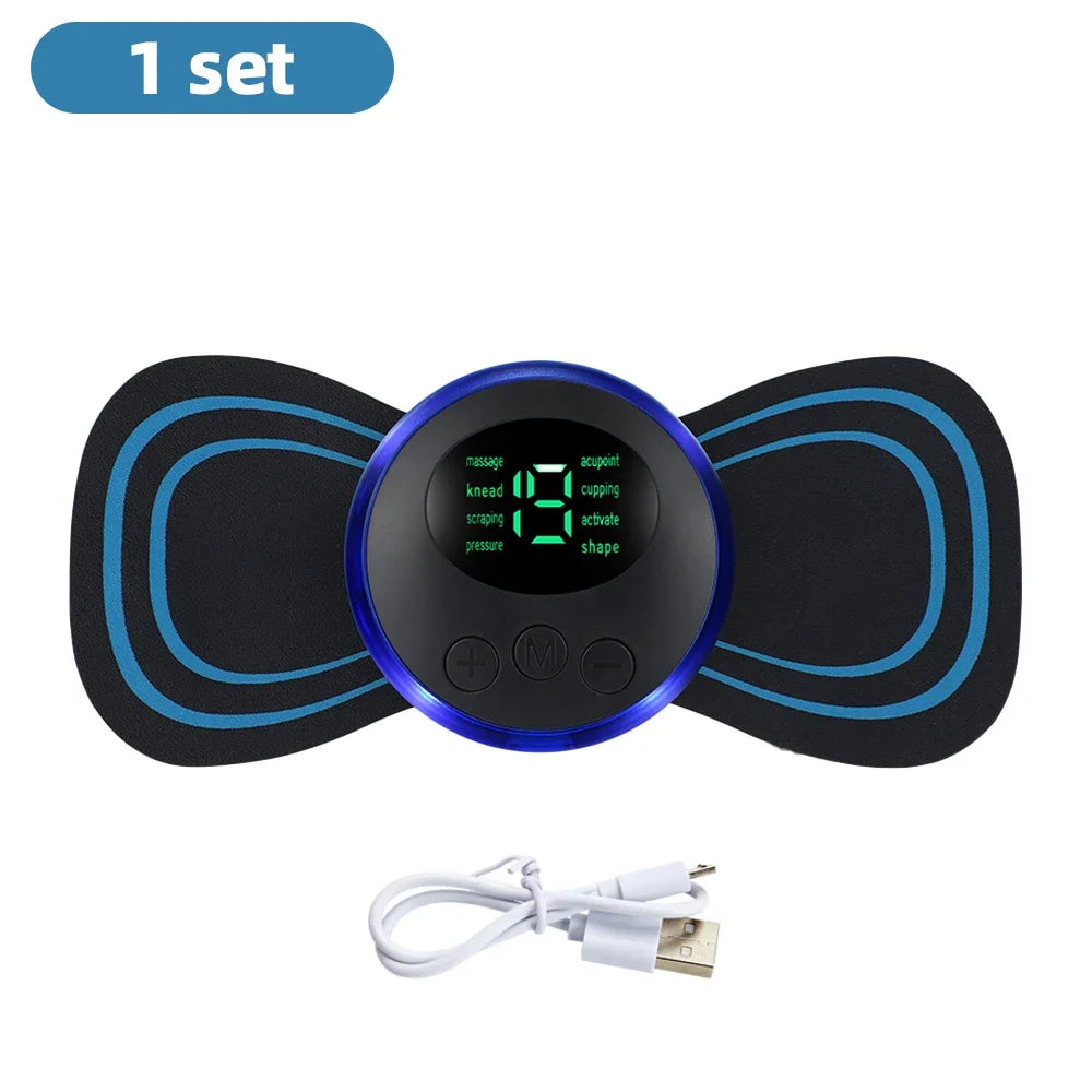 Muscle Electric Massager 2/3/4 Pcs EMS Neck Massage Machine 8 Modes 19 Levels of Strength Vibrater Instrument Treatment