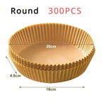 Air Fryer Paper 100pcs Disposable Air Frying Baking Paper Round Square Air Fryer Liners Baking Paper Air Fryer Accessories 50pcs