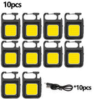 Super Bright MINI COB Keychain Flashlight Charging Lamp Camping Lights with Magnet 3 Lighting Modes for Camping Home