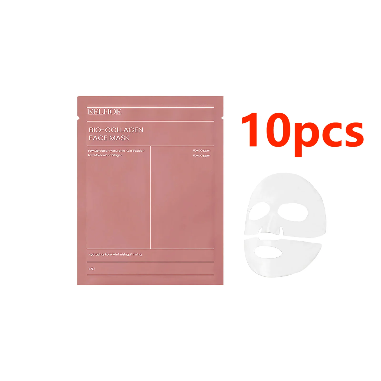 1/5/10PCs Bio Collagen Face Mask Shrink Pores Deep Hydrating Overnight Mask Moisturizing Refreshing Brightening Face Skin Care
