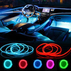 1M/3M/5M Neon LED Car Interior Decorative Lamps Strips USB Drive For DIY Decorative Dashboard Console Ambient Light Cold Light