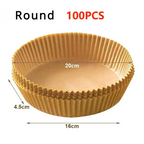 Air Fryer Paper 100pcs Disposable Air Frying Baking Paper Round Square Air Fryer Liners Baking Paper Air Fryer Accessories 50pcs