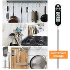 Digital Kitchen Thermometer Instant Read Meat Temperature Probe for Cooking BBQ Food LCD Display