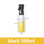 200/300/500ml Oil Spray Plastic Household Kitchen Oil Spray Bottle Or Oil Brush Nebulizing Mist Filling Cooking Dual Use BBQ