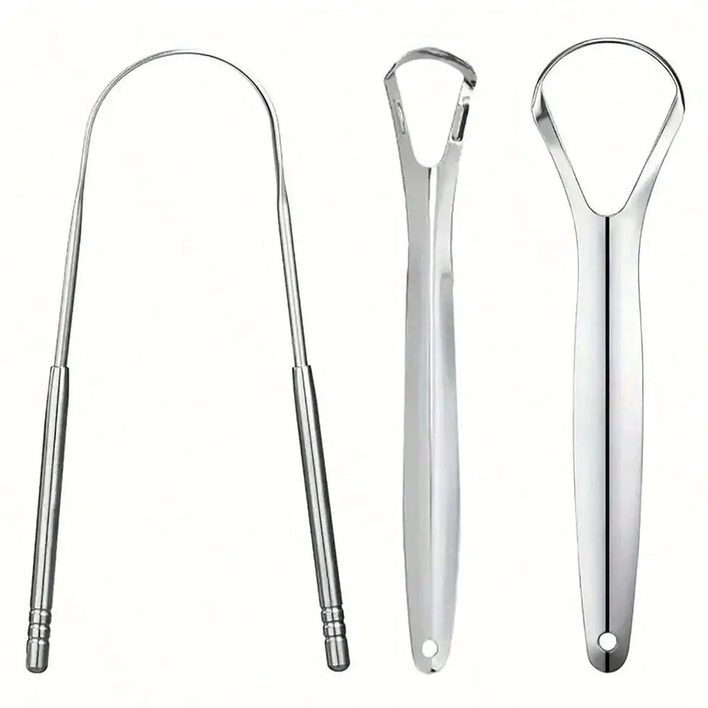 Outils de soins oraux en acier inoxydable, Brosse de langue de mauvaise haleine