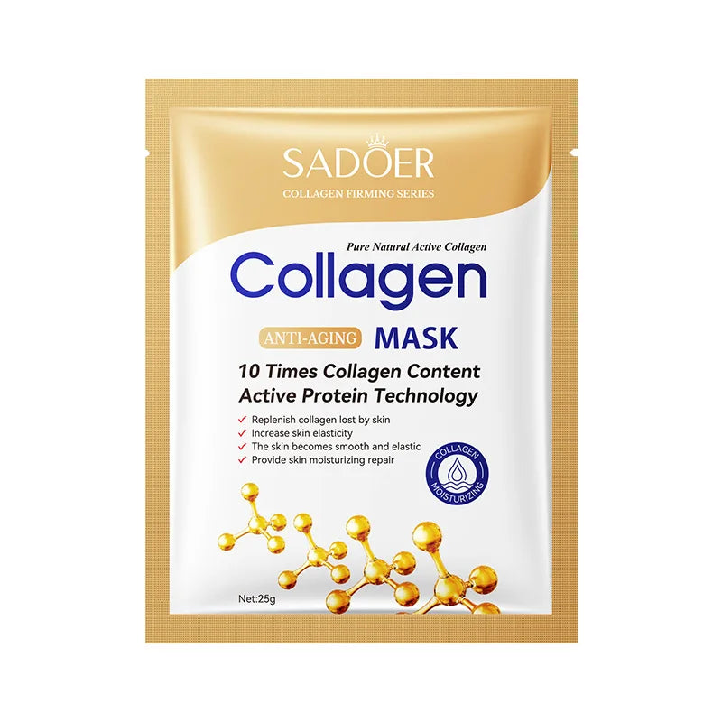 1/5/10PCs Bio Collagen Face Mask Shrink Pores Deep Hydrating Overnight Mask Moisturizing Refreshing Brightening Face Skin Care