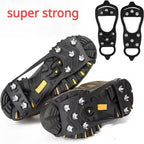 1Pair Shoe Spikes for Snow Footwear Winter Grip Walk Traction Cleats 8-Teeth for Outdoor Enthusiasts Men Women Adults Climbing