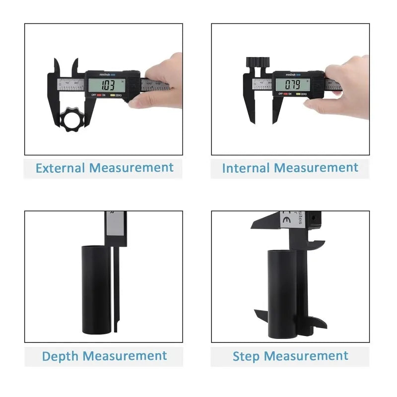 0-150mm High Strength Plastic Student Home Woodworking Gap Play Measuring Calipers Electronic Digital Calipers