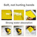 1/2/6/10pcs Microfiber Cleaning Towel Thicken Soft Drying Cloth Car Body Washing Towels Double Layer Clean Rags Car Accessories