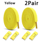 Elastic Laces Sneakers Tennis No Tie Shoe laces Lock Shoelaces without ties Kids Adult Shoelace Shoes Accessories 1Pair/2Pair