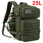 25/45L Women/men Tactical Backpack School bag Outdoor camping equipment back pack Gym Rucksack Treeking with Dual Cup Holder
