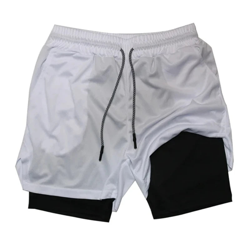 Camo Running Shorts Men Gym Sports Shorts 2 In 1 Quick Dry Workout Training Gym Fitness Jogging Short Pants Summer Men Shorts