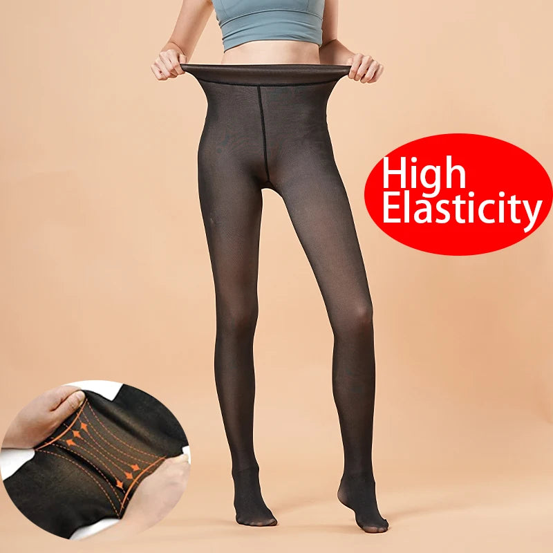 Leggings Thermiques Femmes Hiver Chaud Sexy Élastique