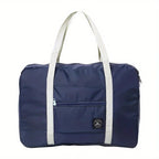 Solid Color Waterproof Folding Travel Bag Lightweight Large Capacity Luggage Bag