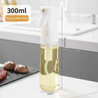 200/300/500mlOil Spray Plastic Household Kitchen Oil Spray Bottle Or Oil Brush Nebulizing Mist Filling Cooking Dual Use BBQ
