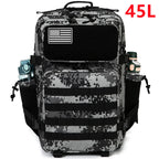 25/45L Women/men Tactical Backpack School bag Outdoor camping equipment back pack Gym Rucksack Treeking with Dual Cup Holder