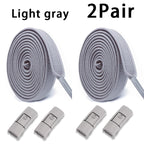 Elastic Laces Sneakers Tennis No Tie Shoe laces Lock Shoelaces without ties Kids Adult Shoelace Shoes Accessories 1Pair/2Pair