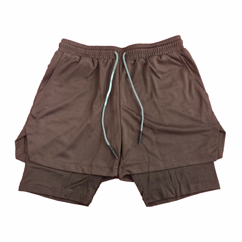 Camo Running Shorts Men Gym Sports Shorts 2 In 1 Quick Dry Workout Training Gym Fitness Jogging Short Pants Summer Men Shorts