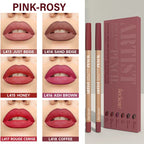 6pcs Velvet Matte Lip Liner Pencils Set Long-Lasting Non-Drying Perfect for Lining Filling Lips Versatile for All Skin Typ